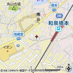 大阪府貝塚市地藏堂308周辺の地図