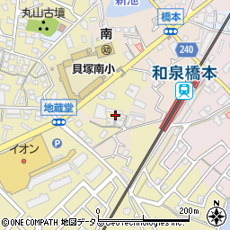 大阪府貝塚市地藏堂308周辺の地図