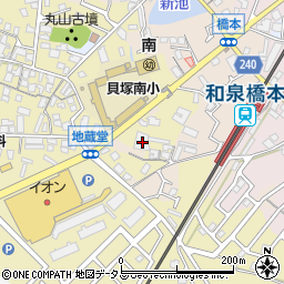 大阪府貝塚市地藏堂310周辺の地図