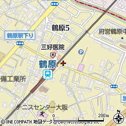 大阪府泉佐野市鶴原2015-8周辺の地図