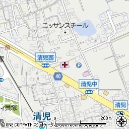 大阪府貝塚市清児583周辺の地図