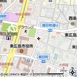 広島県東広島市西条朝日町7-29周辺の地図