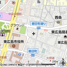 広島県東広島市西条朝日町7-27周辺の地図