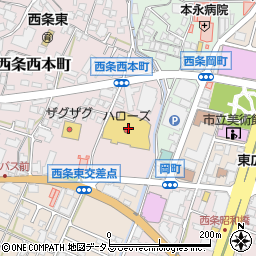 広島県東広島市西条西本町28周辺の地図