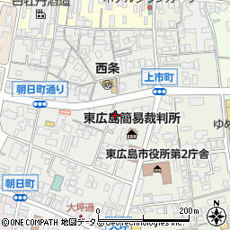 広島県東広島市西条朝日町5-38周辺の地図