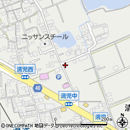 大阪府貝塚市清児569-1周辺の地図