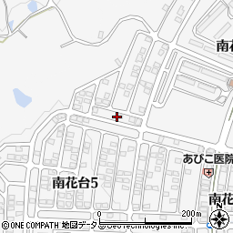 大阪府河内長野市南花台5丁目6周辺の地図