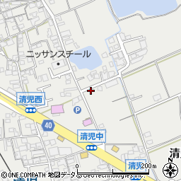 大阪府貝塚市清児569-4周辺の地図
