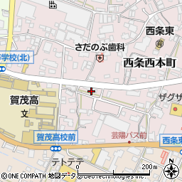 広島県東広島市西条西本町19周辺の地図