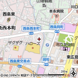 広島県東広島市西条西本町28-6周辺の地図