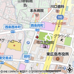 広島県東広島市西条栄町6-17周辺の地図
