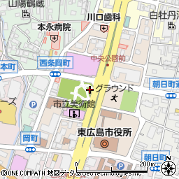 広島県東広島市西条栄町周辺の地図
