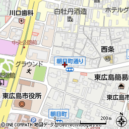 広島県東広島市西条朝日町7-46周辺の地図