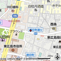 広島県東広島市西条朝日町7-3周辺の地図