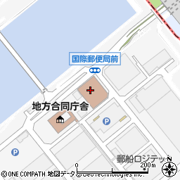 大阪国際郵便局周辺の地図
