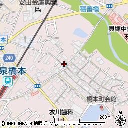 大阪府貝塚市橋本8周辺の地図