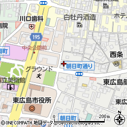 広島県東広島市西条朝日町7-2周辺の地図