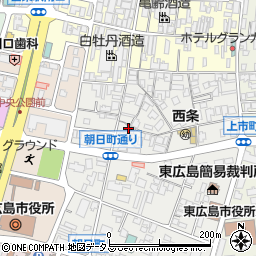 広島県東広島市西条朝日町6-3周辺の地図
