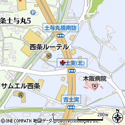 広島県東広島市西条町土与丸1517周辺の地図