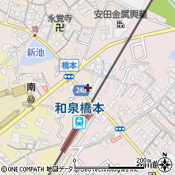 大阪府貝塚市橋本34周辺の地図