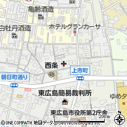 広島県東広島市西条朝日町4-25周辺の地図