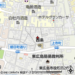 広島県東広島市西条朝日町3-25周辺の地図