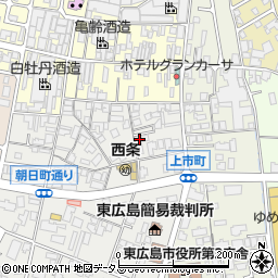 広島県東広島市西条朝日町4-32周辺の地図