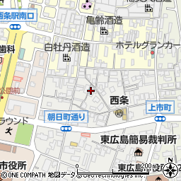 広島県東広島市西条朝日町2周辺の地図