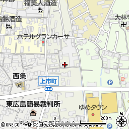 広島県東広島市西条上市町2-22周辺の地図