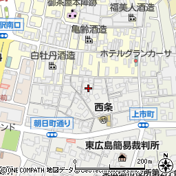 広島県東広島市西条朝日町3-32周辺の地図