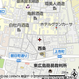 広島県東広島市西条朝日町3-9周辺の地図