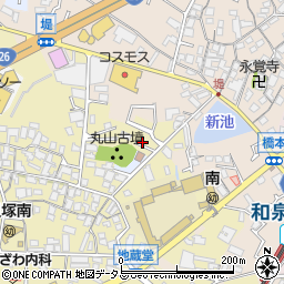 大阪府貝塚市地藏堂195周辺の地図