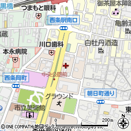 広島県東広島市西条栄町2-21周辺の地図