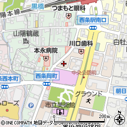 広島県東広島市西条栄町1周辺の地図