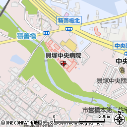 貝塚中央病院（田村会）周辺の地図