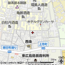 広島県東広島市西条朝日町4-3周辺の地図