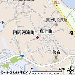大阪府岸和田市真上町周辺の地図
