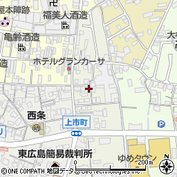 〒739-0006 広島県東広島市西条上市町の地図