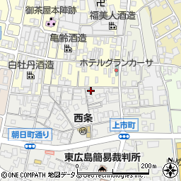 広島県東広島市西条朝日町4-1周辺の地図
