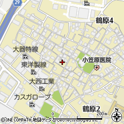 大阪府泉佐野市鶴原3丁目6周辺の地図