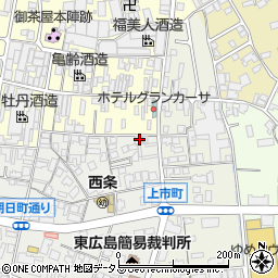 広島県東広島市西条朝日町4-7周辺の地図