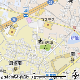 大阪府貝塚市地藏堂180-3周辺の地図