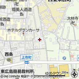 広島県東広島市西条上市町2-4周辺の地図