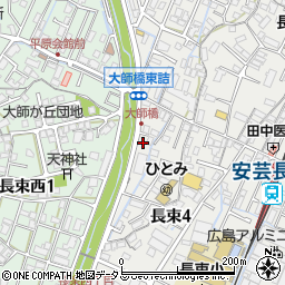 鍵開けの生活救急車　広島市安佐南区エリア専用ダイヤル周辺の地図