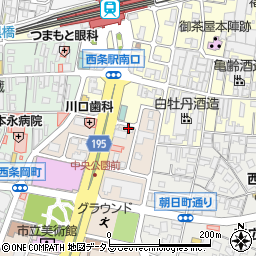 広島県東広島市西条栄町2-1周辺の地図
