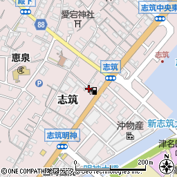 淡路砿油株式会社　志筑給油所周辺の地図