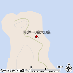 岡山県青少年の島六口島周辺の地図