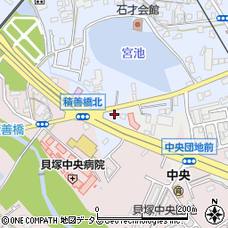 大阪府貝塚市石才555-5周辺の地図