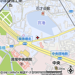 大阪府貝塚市石才553-1周辺の地図