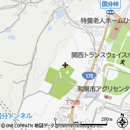大阪府和泉市下宮町周辺の地図
